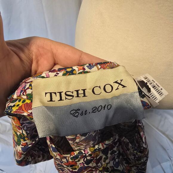 Tish Cox Khloe Mushroom Top MultiColor Artsy Hippie Whimsical Boho Chic Sz S NWT - Picture 6 of 9